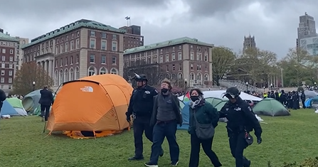 美国表示，逮捕哥伦比亚大学学生活动人士不需要逮捕令，因为他们担心他会逃跑